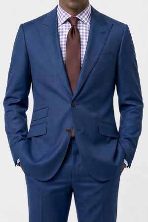 Solid Plain Weave Suit — Light Slate Blue
