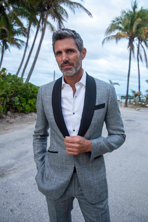 Plaid Linen Tuxedo