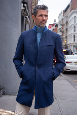 Herringbone Flannel Overcoat
