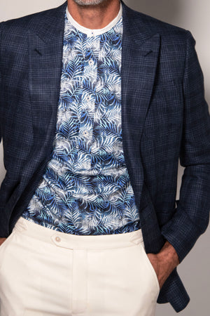 Plaid Linen Blazer