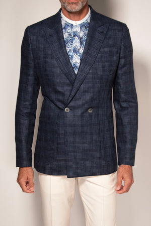 Plaid Linen Blazer