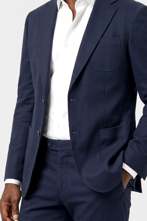 English Cotton 2pc Suit - Navy