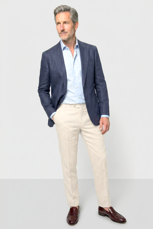 Solbiati Linen Blazer - Royal Blue