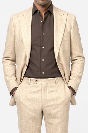 Solbiati Linen Herringbone Suit - Light Tan