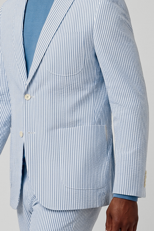 Classic Seersucker Suit - Light Blue