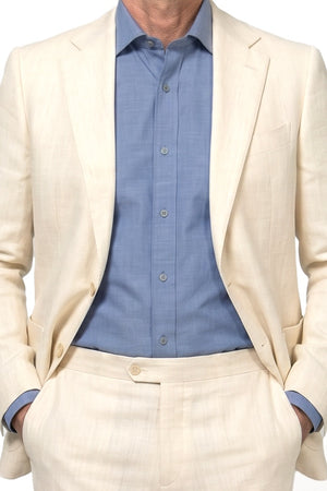 Solbiati Linen Herringbone Suit - Ivory