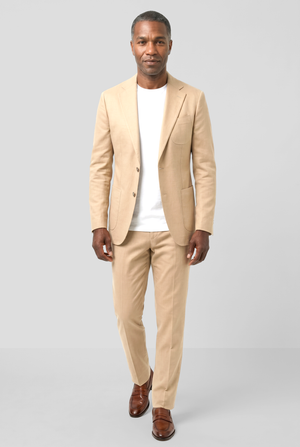 English Cotton 2pc Suit - Light Tan