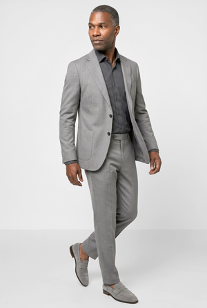 English Cotton 2pc Suit - Gray