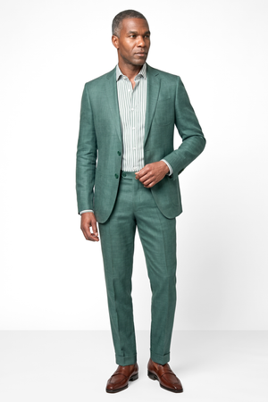 Summer Wool / Silk / Linen Suit - Green