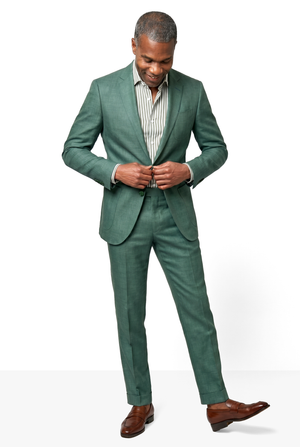 Summer Wool / Silk / Linen Suit - Green