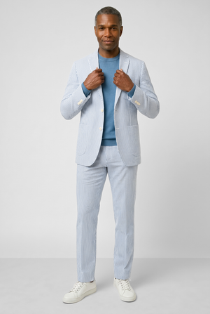 Classic Seersucker Suit - Light Blue