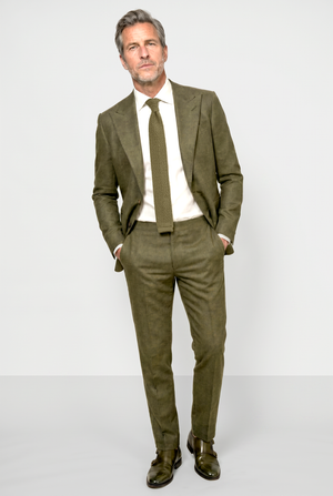 English Linen Suit - Olive