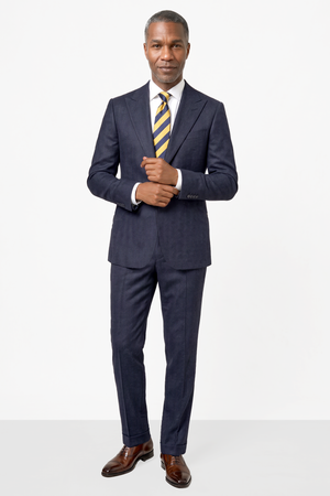 English Herringbone Suit — French Blue