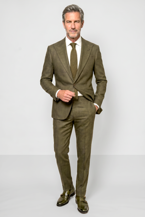 English Linen Suit - Olive
