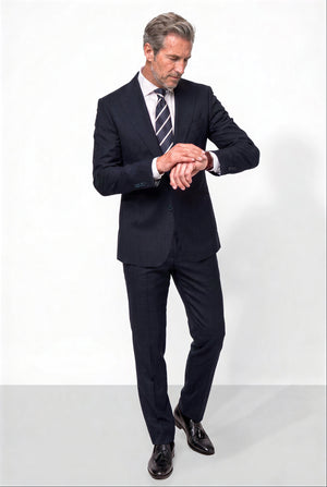 English Solid Mohair Suit — Royal Blue