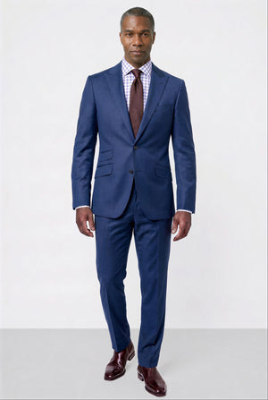 Solid Plain Weave Suit — Light Slate Blue