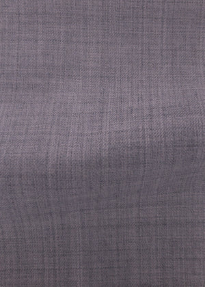 Gray Solid Worsted Plain Weave Trousers