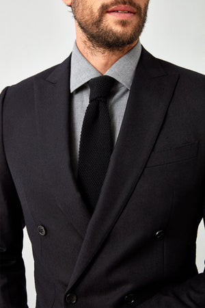 English Black Flannel Suit