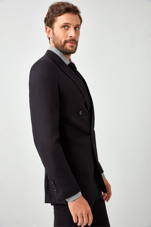 English Black Flannel Suit