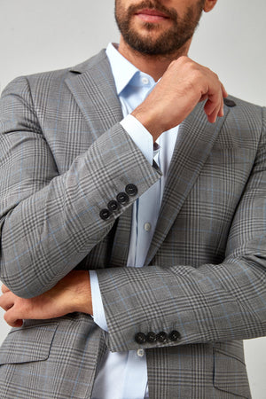 English Plaid 120s Blazer