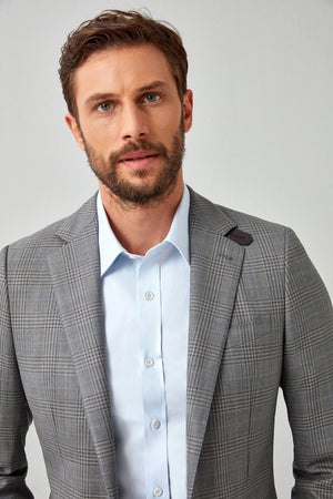 English Plaid 120s Blazer