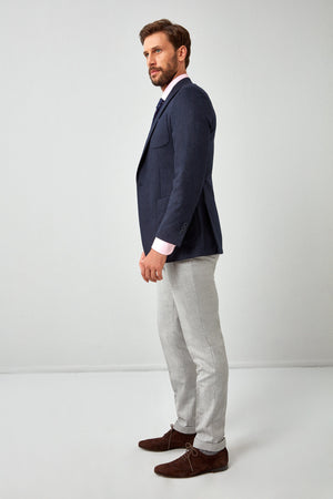 English Light Gray Flannel Trousers