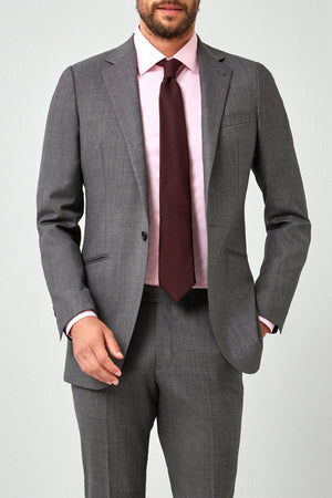 English Dugdale & Bros. Textured Weave Merino Wool Suit