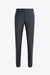 Gray Solid Worsted Plain Weave Trousers