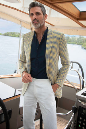 Check English Seersucker Blazer