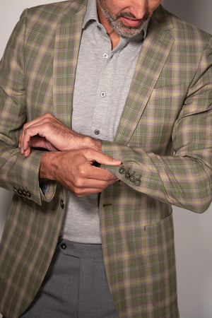 Bold Tonal Plaid Blazer