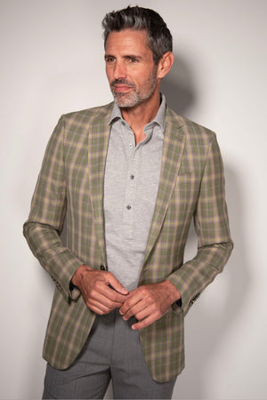 Bold Tonal Plaid Blazer