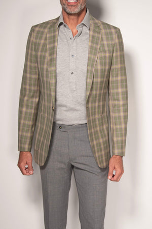 Bold Tonal Plaid Blazer