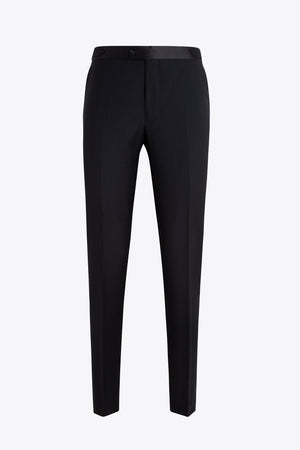 Loro Piana 150s Black Tuxedo Trousers