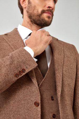 Donegal Italian Wool & Silk 3pc Suit