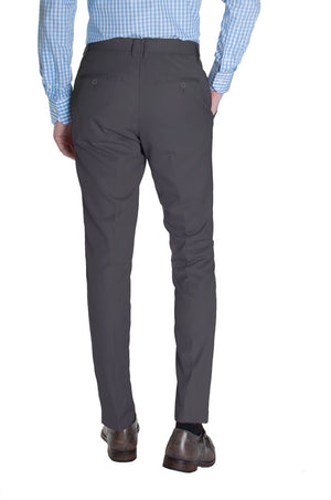 Gray Cotton Dress Pants
