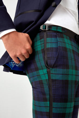 Scottish Tartan Plaid 'Black Watch' Tux Trousers