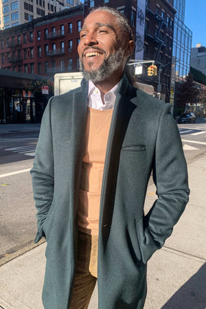 Plush Wool & Silk Overcoat