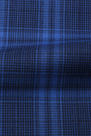 Plaid Blazer in Blues