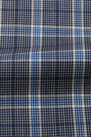 Plaid Blazer in Blues