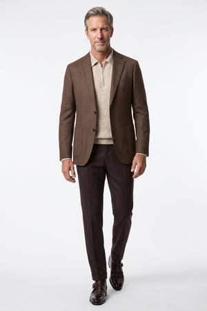 Dugdale Tropical Breeze Glencheck Blazer — Medium Brown