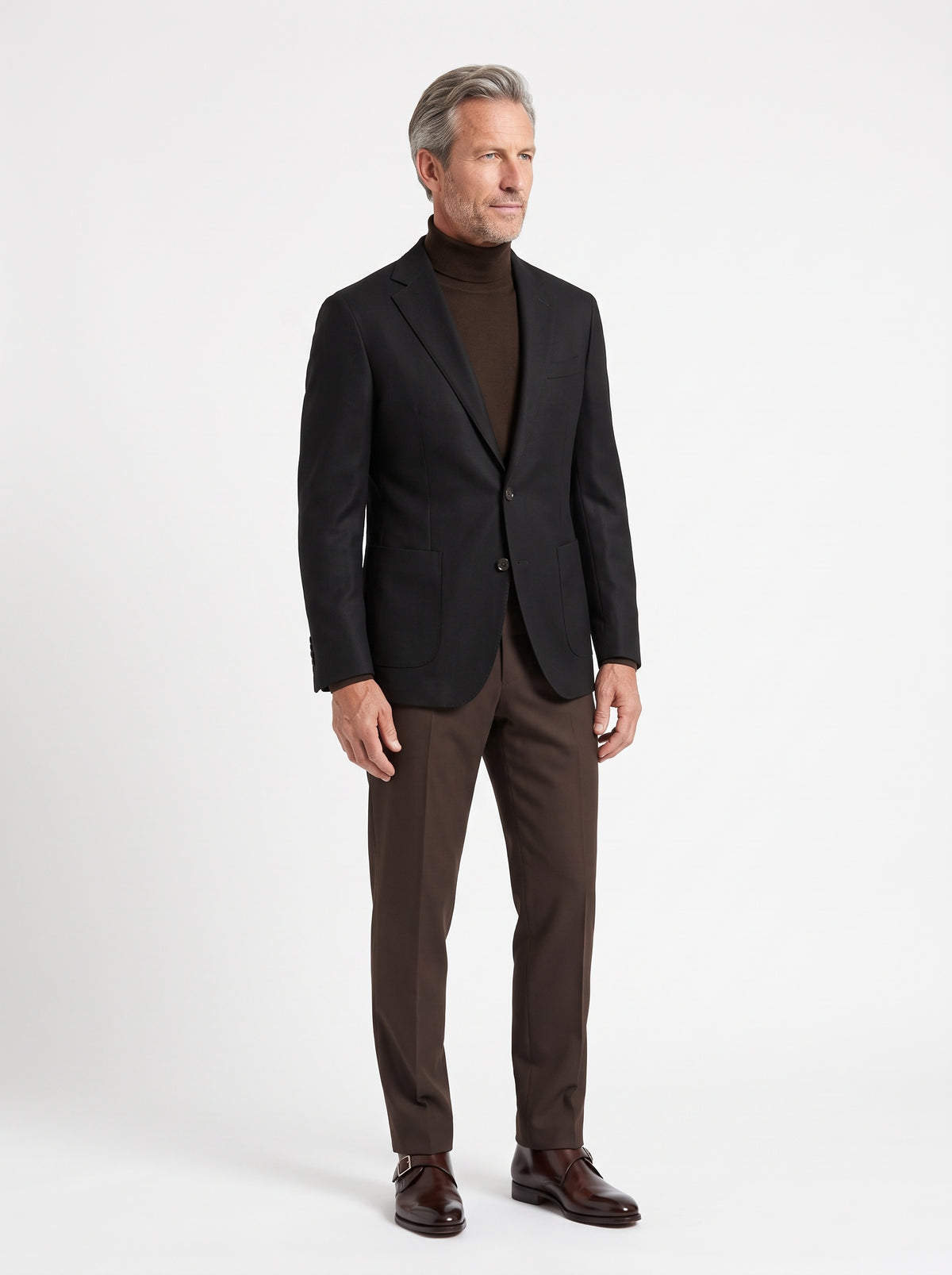 Italian Hopsack Blazer — Midnight Navy