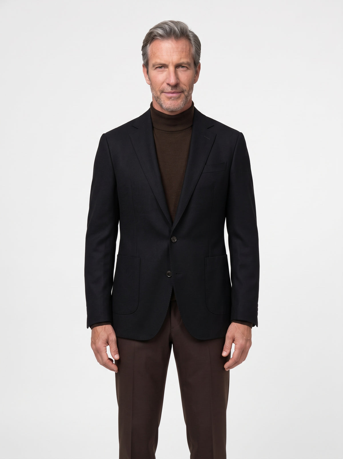 Italian Hopsack Blazer — Midnight Navy