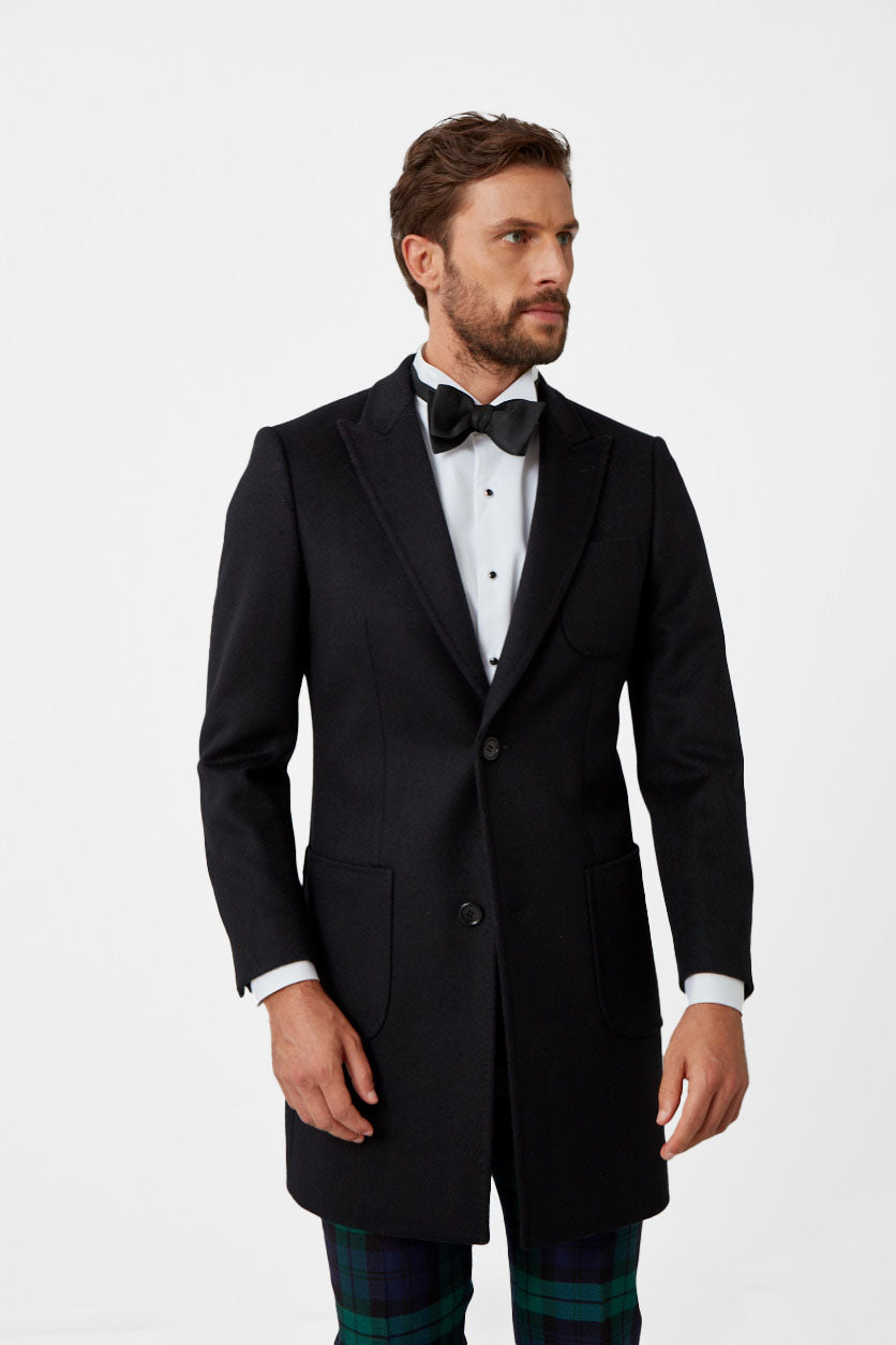 100% Wool Solid Overcoat