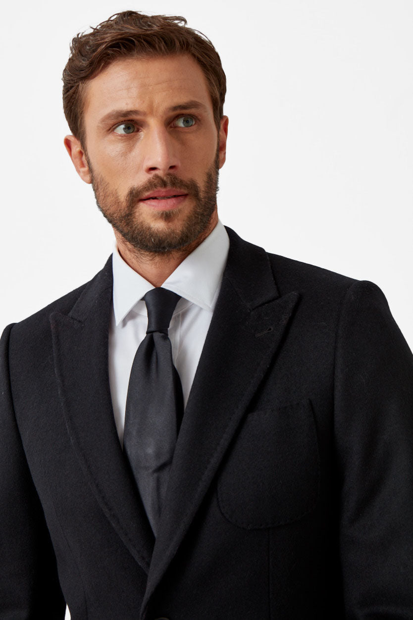 100% Wool Solid Overcoat