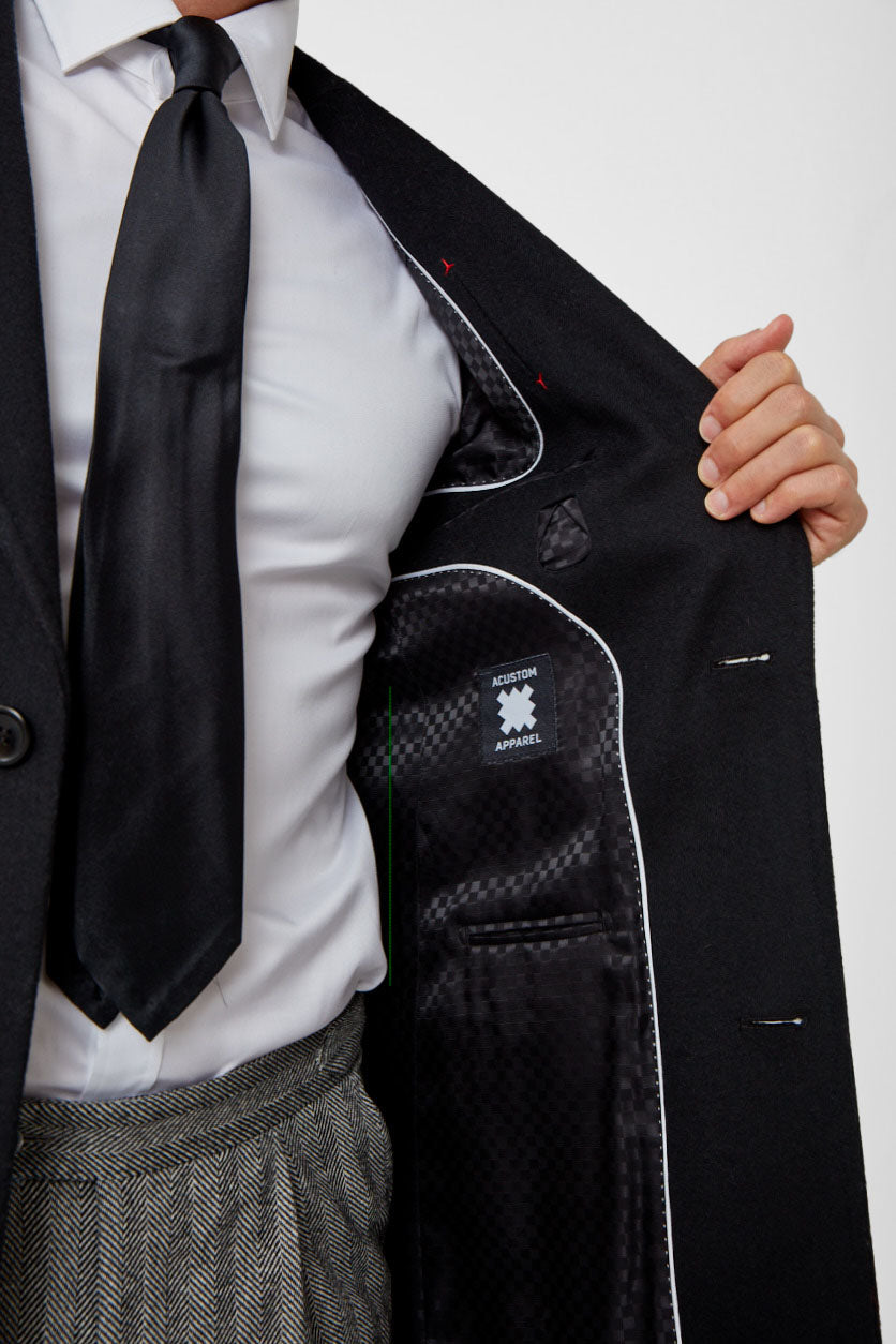 100% Wool Solid Overcoat