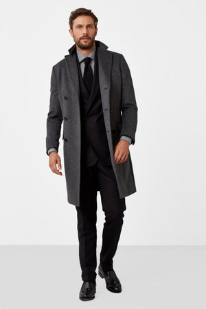 Solid Wool & Cashmere Classic Overcoat