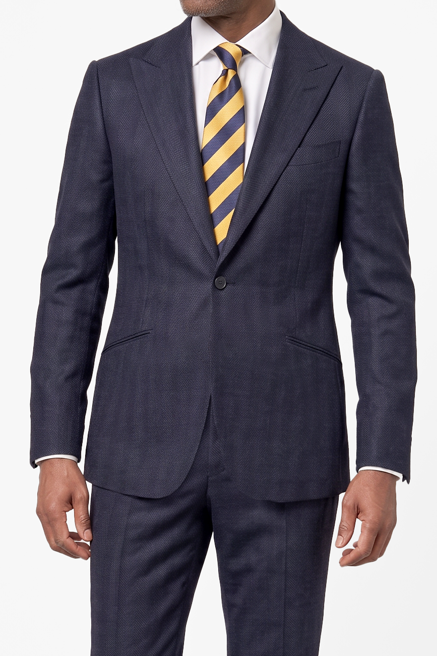 English Herringbone Suit — French Blue