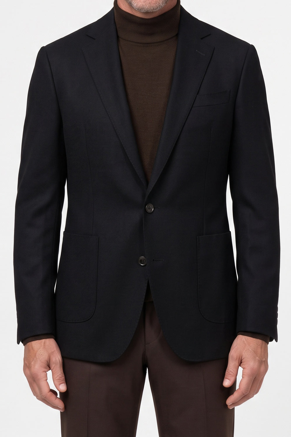 Italian Hopsack Blazer — Midnight Navy
