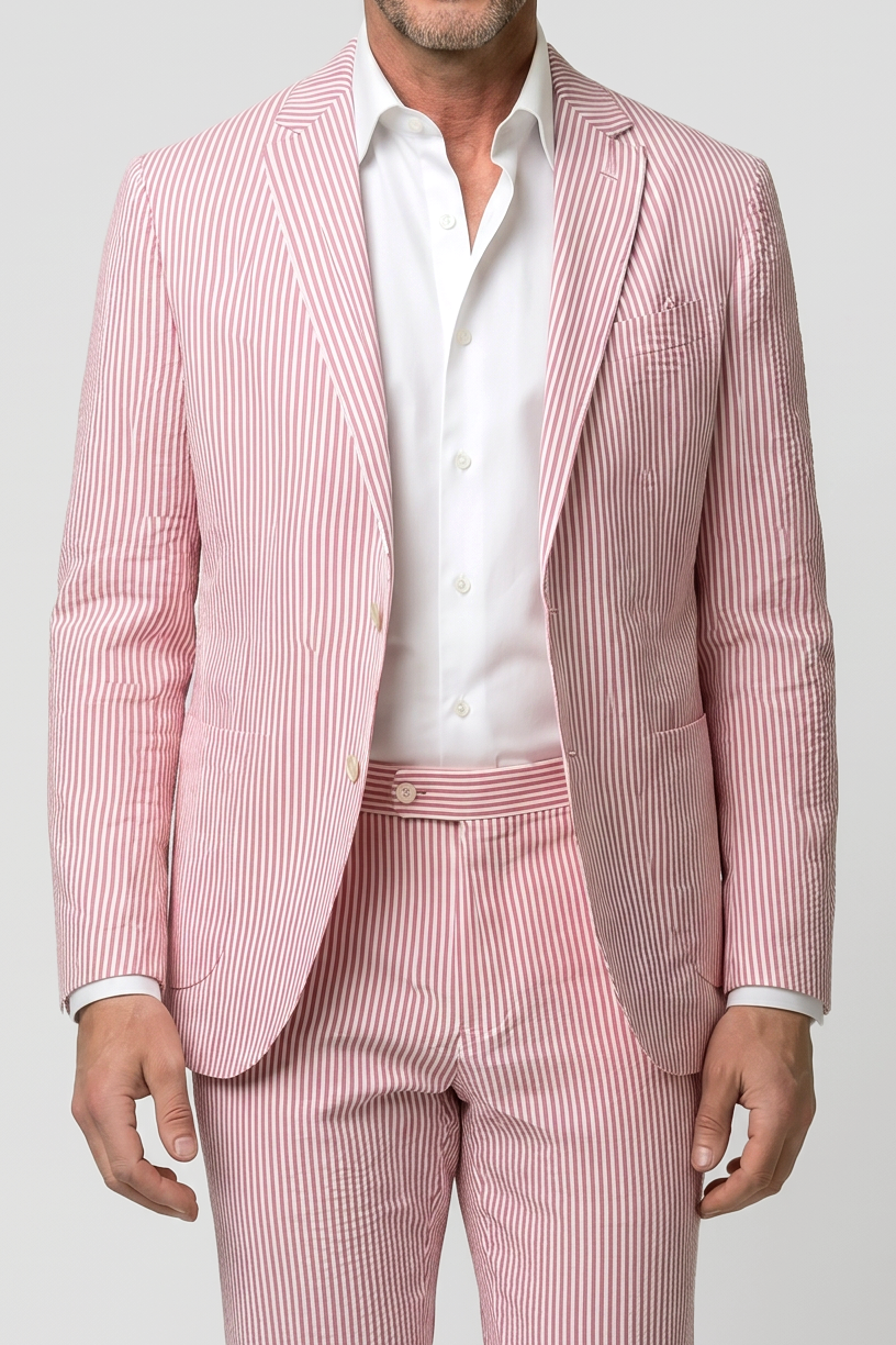 Classic Seersucker Suit - Pink