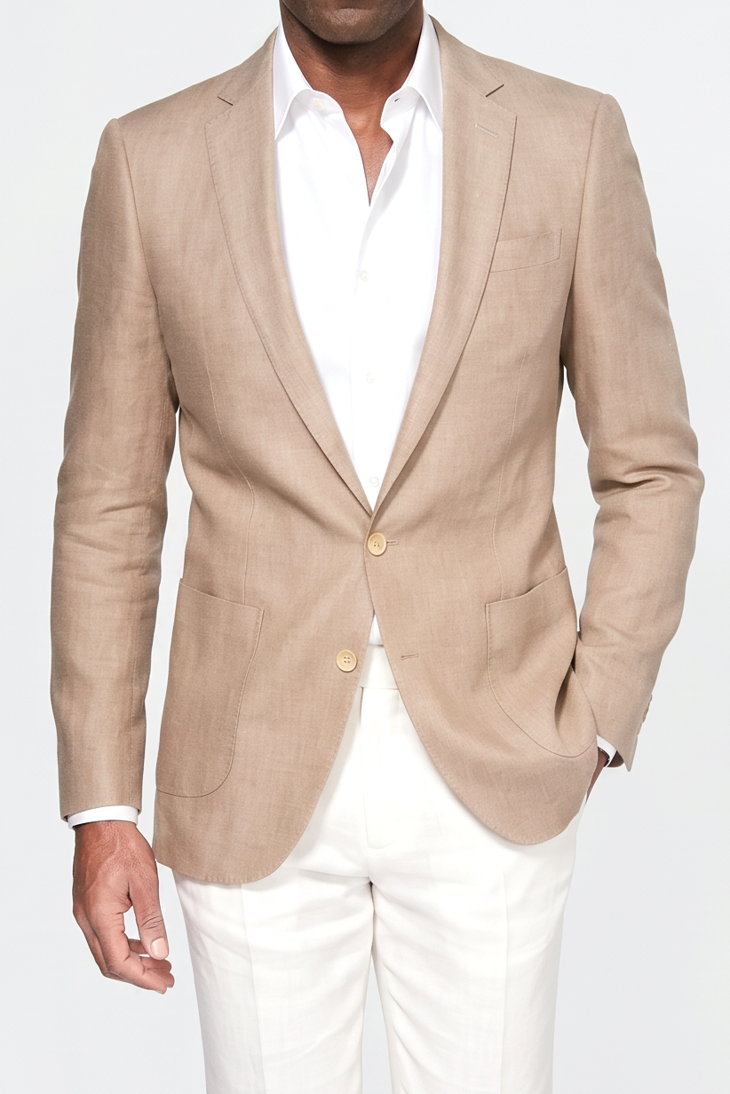 English Solid Linen Blazer